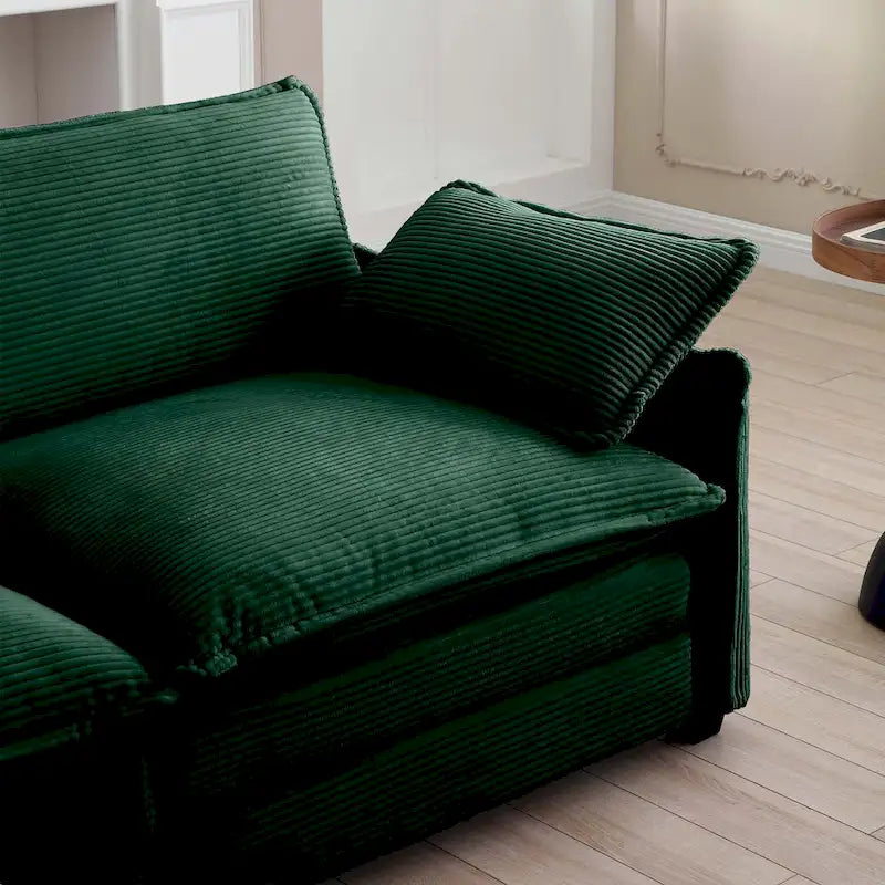 DIY Customization Corduroy Upholstered Armless Modular Sectional Sofa