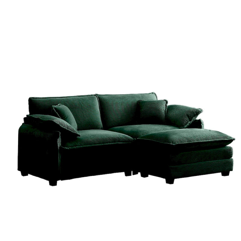 DIY Customization Corduroy Upholstered Armless Modular Sectional Sofa