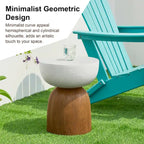 Glitzhome 17.75H MGO Geometric Faux Terrazzo and Garden Stool