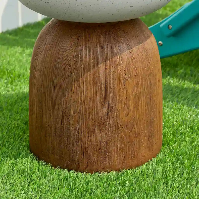 Glitzhome 17.75H MGO Geometric Faux Terrazzo and Garden Stool