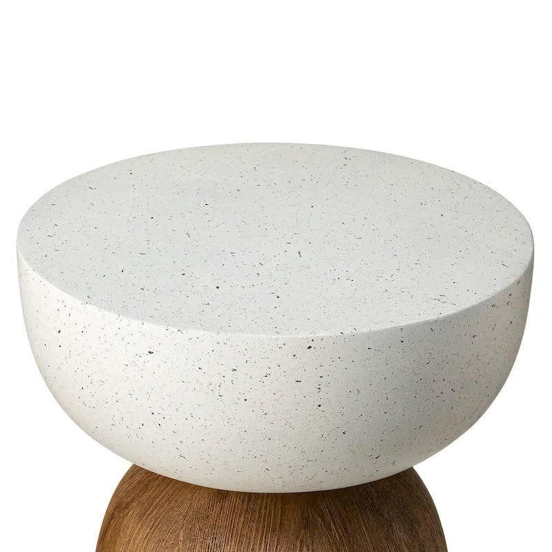 Glitzhome 17.75H MGO Geometric Faux Terrazzo and Garden Stool