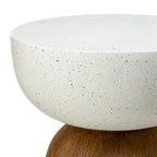 Glitzhome 17.75H MGO Geometric Faux Terrazzo and Garden Stool
