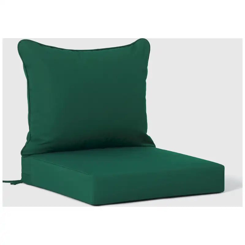 Polytrends Birchwood All Weather HDPE Outdoor Patio Deep Seating Weathered Wood Sofa With Cushions (3-Piece)
