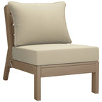 Polytrends Birchwood All Weather HDPE Outdoor Patio Deep Seating Weathered Wood Sofa With Cushions (3-Piece)