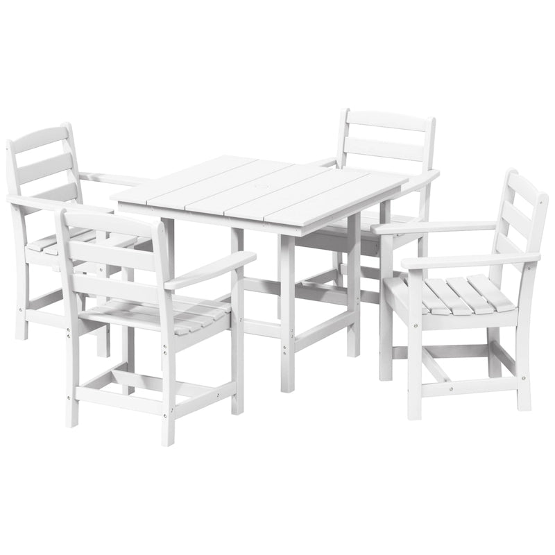 Polytrends Shoreside 5-Piece Arm Chair Dining Set