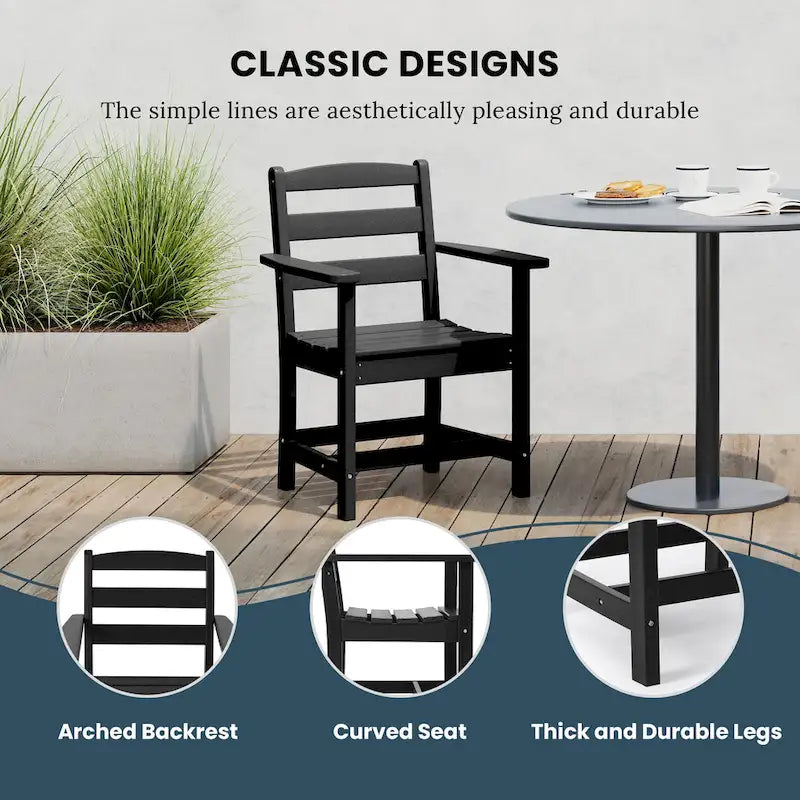 Polytrends Shoreside 5-Piece Arm Chair Dining Set