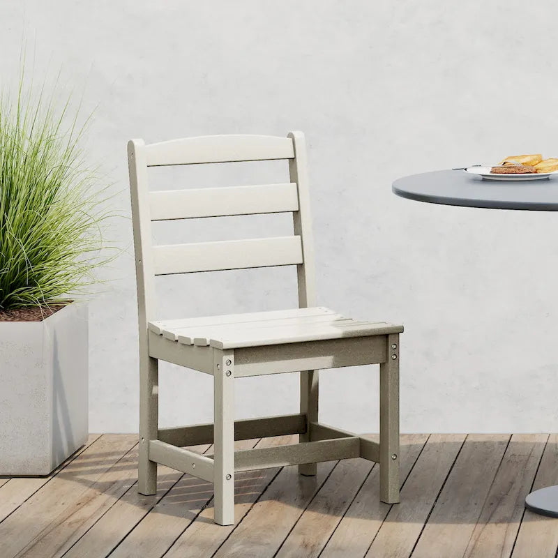 Polytrends Shoreside Outdoor Patio Armless Dining Side Chair