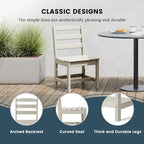 Polytrends Shoreside Outdoor Patio Armless Dining Side Chair