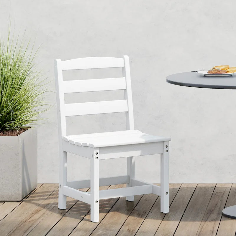 Polytrends Shoreside Outdoor Patio Armless Dining Side Chair