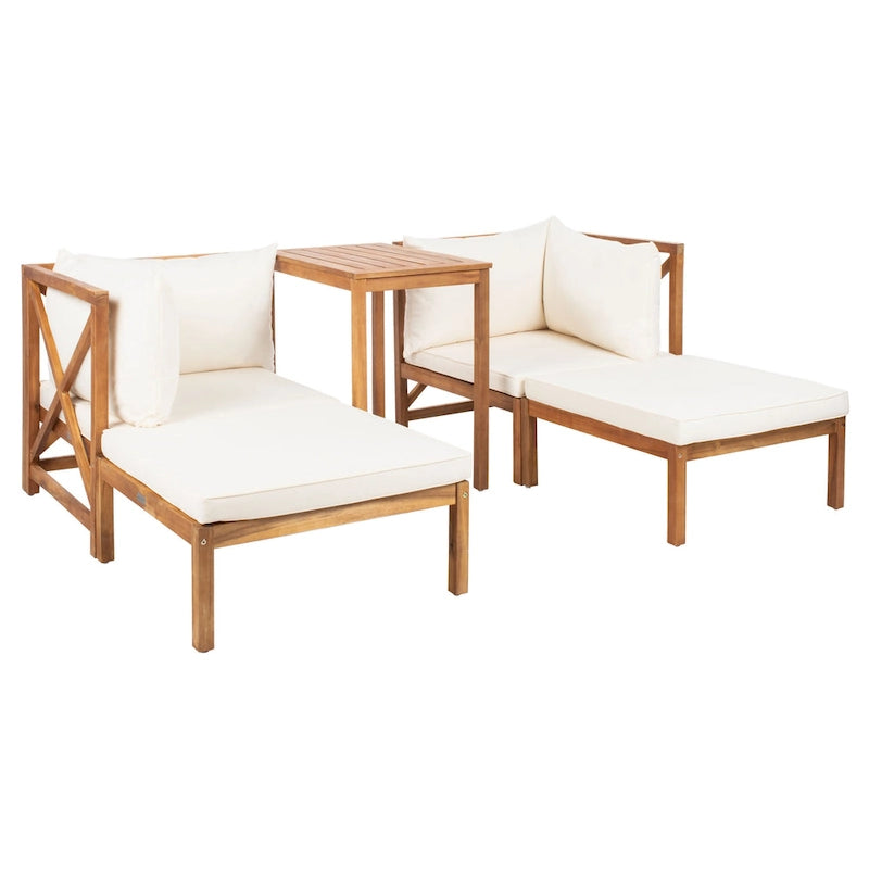 SAFAVIEH Outdoor Living Ronson 5-Piece Sectional Set - 27W x 27D x 27H
