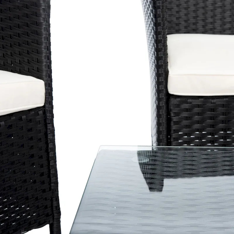 SAFAVIEH Outdoor Bandele 4-Piece Conversation Patio Set - 41W x 23D x 31H