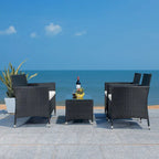 SAFAVIEH Outdoor Bandele 4-Piece Conversation Patio Set - 41W x 23D x 31H