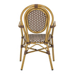 SAFAVIEH Rosen Parisian Bistro Stacking Grey Arm Chair (Set of 2) - 20W x 24D x 35H