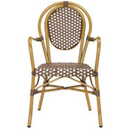 SAFAVIEH Rosen Parisian Bistro Stacking Grey Arm Chair (Set of 2) - 20W x 24D x 35H