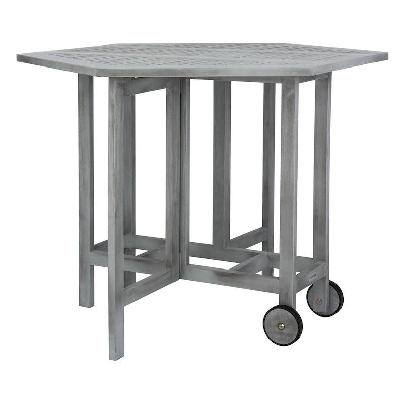 SAFAVIEH Outdoor Living Kerman Grey Wash Acacia Wood 5-piece Dining Set - 41W x 41D x 30H