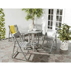 SAFAVIEH Outdoor Living Kerman Grey Wash Acacia Wood 5-piece Dining Set - 41W x 41D x 30H