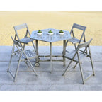 SAFAVIEH Outdoor Living Kerman Grey Wash Acacia Wood 5-piece Dining Set - 41W x 41D x 30H