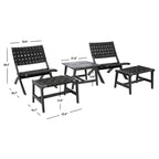 SAFAVIEH Outdoor Darryl Set - 24W x 31D x 28H