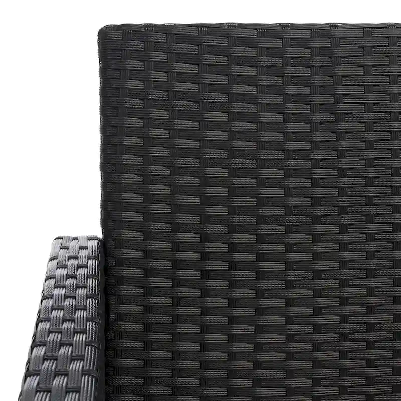 SAFAVIEH Outdoor Aboka Wicker/Steel 4-piece Patio Conversation Set - 42W x 21D x 31H