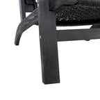 SAFAVIEH Chantelle Outdoor Solid Wood Chaise Lounge Chair and Stool Set of 2 (Includes End Table) - 27W x 35D x 33H