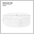 35.43 Modern Round Coffee Table with Solid Wood Base, Wood Grain Top, Ideal for Living Room, Bedroom, Apartment