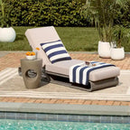 SAFAVIEH Outdoor Vale Chaise Lounge Chair with Cushion - 24W x 78D x 31H