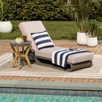 SAFAVIEH Outdoor Vale Chaise Lounge Chair with Cushion - 24W x 78D x 31H