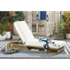 SAFAVIEH Outdoor Vale Chaise Lounge Chair with Cushion - 24W x 78D x 31H