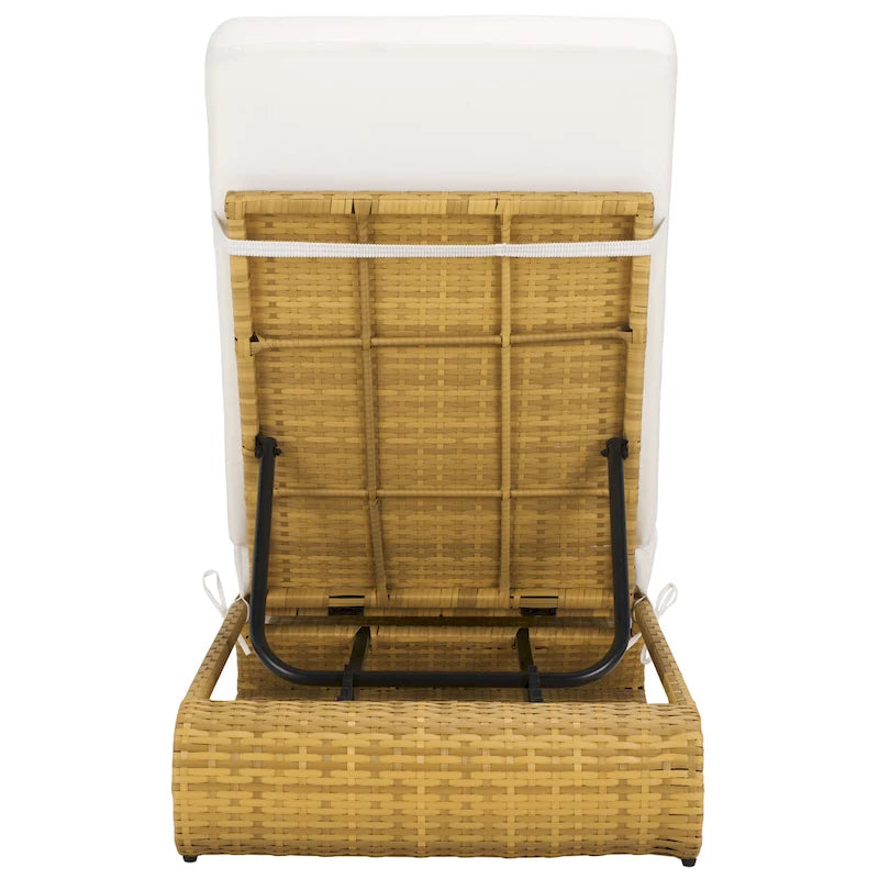 SAFAVIEH Outdoor Vale Chaise Lounge Chair with Cushion - 24W x 78D x 31H
