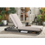 SAFAVIEH Outdoor Vale Chaise Lounge Chair with Cushion - 24W x 78D x 31H