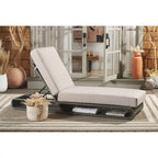 SAFAVIEH Outdoor Vale Chaise Lounge Chair with Cushion - 24W x 78D x 31H