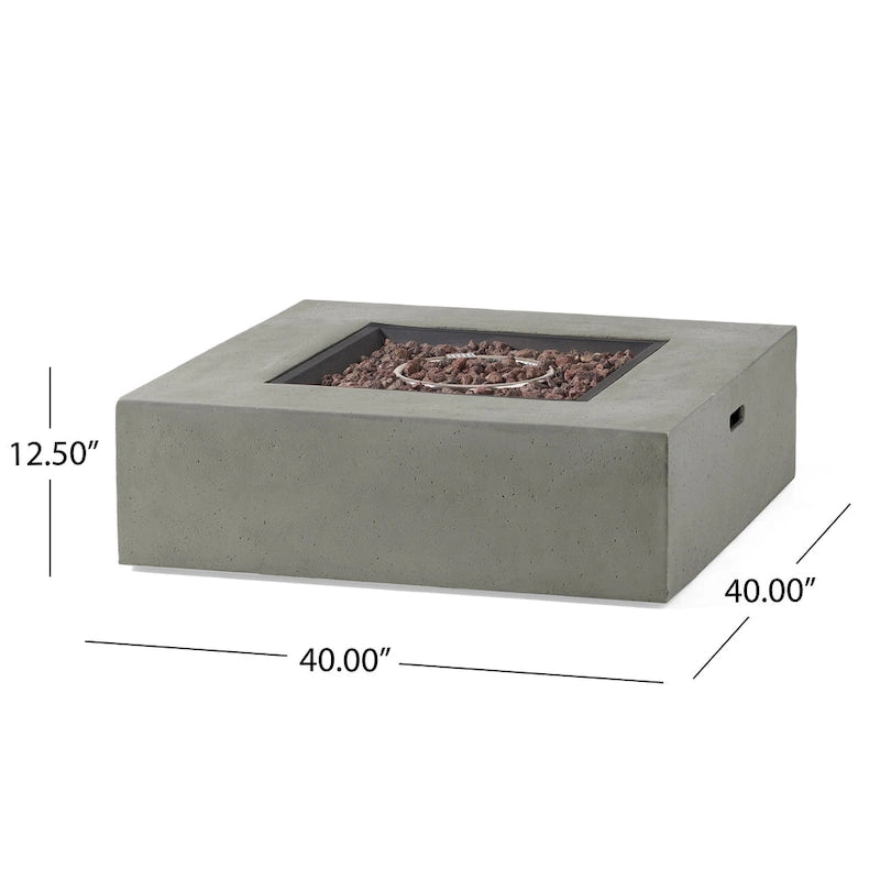 Christopher Knight Home- Mason Propane Fire Pit Table Set with Convenient Tank Holder