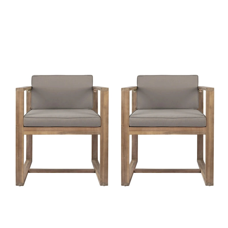 Kaysn Outdoor Acacia Wood Dining Chair (Set of 2) by Christopher Knight Home