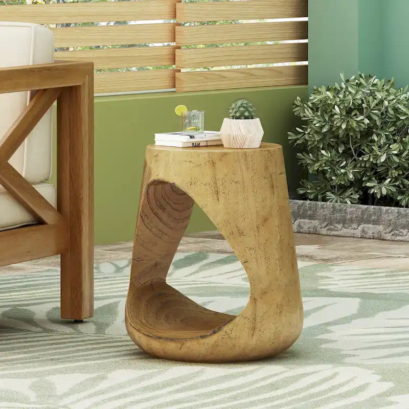 Christopher Knight Home - Emery Hollow Round Wood Grain Side Table