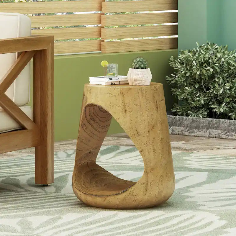 Christopher Knight Home - Emery Hollow Round Wood Grain Side Table