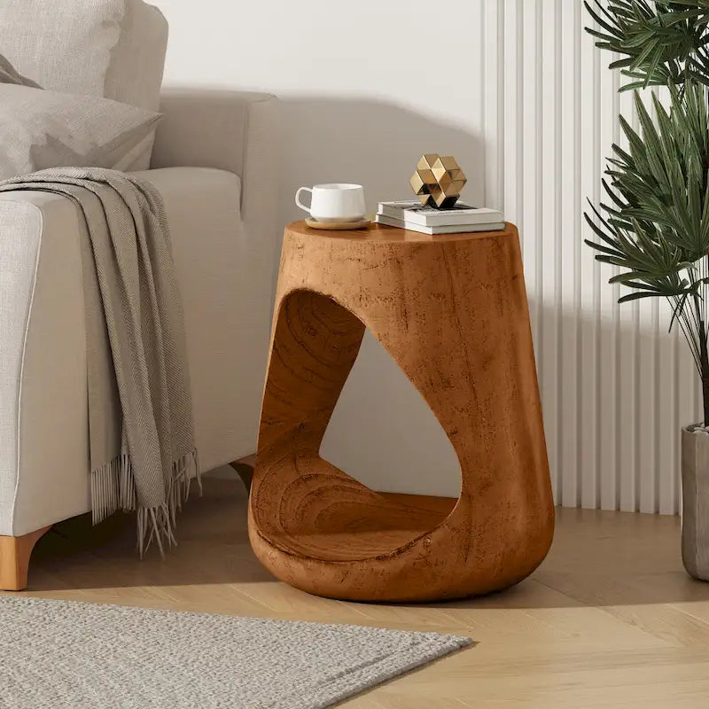 Christopher Knight Home - Emery Hollow Round Wood Grain Side Table