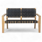 Christopher Knight Home - Hilary Acacia Wood Outdoor Loveseat with Woven Rope, 2-Seater Sofa