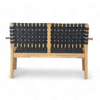 Christopher Knight Home - Hilary Acacia Wood Outdoor Loveseat with Woven Rope, 2-Seater Sofa