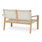Christopher Knight Home - Hilary Acacia Wood Outdoor Loveseat with Woven Rope, 2-Seater Sofa