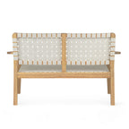 Christopher Knight Home - Hilary Acacia Wood Outdoor Loveseat with Woven Rope, 2-Seater Sofa