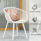 Patricia Outdoor 7-Piece Dining Sets Acacia Wood Table with Polypropylene Accent Chairs by Christopher Knight Home