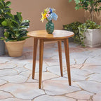 Stamford Outdoor Acacia Bistro Table with Straight Legs by Christopher Knight Home