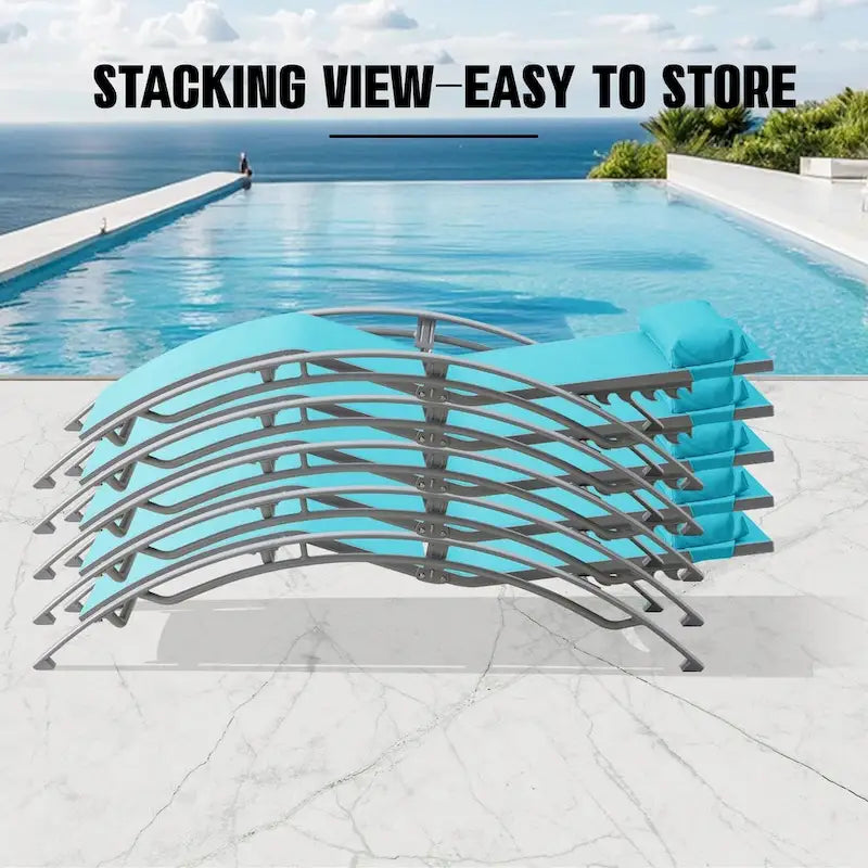 GDFStudio - Noah Adjustable Outdoor Chaise Lounge Patio Recliner Chair Set of 2