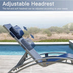 GDFStudio - Noah Adjustable Outdoor Chaise Lounge Patio Recliner Chair Set of 2