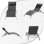 GDFStudio - Noah Adjustable Outdoor Chaise Lounge Patio Recliner Chair Set of 2