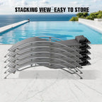 GDFStudio - Noah Adjustable Outdoor Chaise Lounge Patio Recliner Chair Set of 2