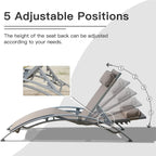 GDFStudio - Noah Adjustable Outdoor Chaise Lounge Patio Recliner Chair Set of 2
