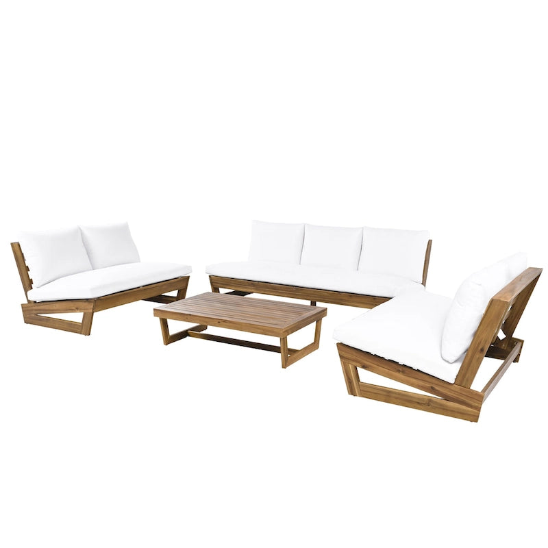 Christopher Knight Home - Sherwood 4-Piece Outdoor Patio Sofa Set