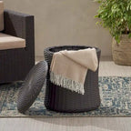 Simone Wicker Storage Side Table by GDFStudio - 19W x 19D x 21H