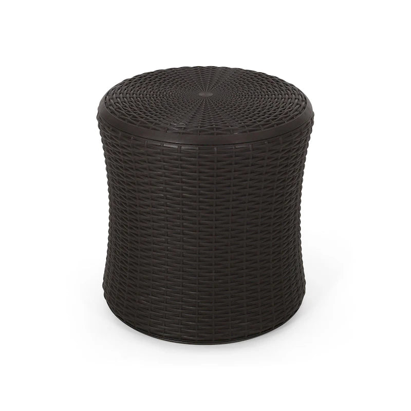 Simone Wicker Storage Side Table by GDFStudio - 19W x 19D x 21H